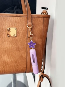 2/1pcs Summer Floral Pendant Perfume Spray Bottle - Refillable Perfume Sprayer With Keychain - Mini Portable Refillable Perfume Or Moisturizing Essence Bottle - Ideal Birthday Or Holiday Gift For Women - Travel Friendly (5ml) - Multicolor - View 6