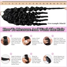GABRIELLE Extensiones de cabello rizado birmano, hechas de cabello humano real, tejidas a crochet, 40/50/60 cm (16/20/24 pulgadas), sin nudos, pre-divididas, 1/2/3/4 piezas, 50 g, cabello tejido a crochet ultraligero, nudos invisibles milagrosos. Extensiones de cabello Remy ligeras y reutilizables con rizos en espiral para mujeres, cabello rizado birmano, mechones de cabello humano. - Natural Black - Ver 10