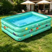 Inflatable Pool – Ideal For Outdoor Water Activities, Inflates Quickly, Features A Non-Slip Bottom, And Is Made Of Durable Material. Perfect For Relaxing And Enjoying Water Play In Your Backyard Or On Your Patio (Air Pump Not Included) - Inflatable Pool - View 3