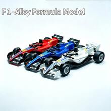 1pc F1 Formula Racing Car Model, Alloy Material, Driveable, Realistic Tires, Fine Paint, Multiple Colors Available, Suitable For Children's Play, Racing Enthusiasts' Collection, Birthday Gift, Holiday Celebration Or Desktop Display - Multicolor - View 5