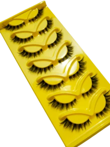 7 Pairs Luxury Thick & False Eyelashes - Dense & Fluffy, Cat Eye False Eyelashes Create Dewy Makeup Look, Moisturizing Feel, Reusable - View 5