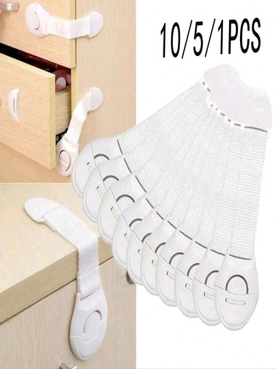 1/5/10pcs Cabinet Locks, Child Safety Drawer Locks, Anti-Pinch, Buckle Design