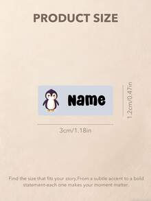 Customized Name Stickers, 4 Sizes 60-400pcs Cartoon Animal Name Labels, Rounded Rectangle Name Stickers, Support Any Font, Waterproof Label Stickers For Water Bottles, Lunch Boxes, Notebooks, Bags, Storage Boxes - Multicolor - View 4