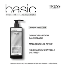 Combo Truss Cuidado Basic Shampoo + Condicionador  + Protetor Térmico Amino 225ml - Shampoo + Condicionador - Visão 7