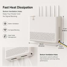 1件裝 Wi-Fi 路由器收納盒 壁掛式，螺絲與黏貼雙重固定，增加穩定性 - 黑色 - 查看 17