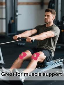 Knee Sports Tape, Elastic Breathable Pre-Cut Muscle Sports Tape, Knee Support Pre-Cut K-Tape Stickers, Comfortable Stable & Muscle Support - Multicolor - View 2