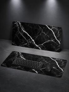 XXL Extended Black Marble Pattern Mouse Pad, Minimalist Business Aesthetic Desk Mat, Waterproof Easy-To-Clean Surface, Smooth Mouse Control Without Scratching Hands, Non-Slip Rubber Base Stable And Durable, Not Easy To Fray, Father's Day Graduation Gift, Suitable For Home Office Study Computer Desk, Desk Mouse Pad, Mouse Keyboard Pad - View 9