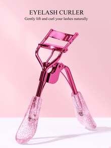 1pc Stainless Steel Eyelash Curler With Transparent Glitter Handle, Professional Beauty Makeup Tool For Natural Curly Eyelash Curling, Easy-To-Use & Non-Damaging,Makeup,Cheap,Room Decor,Vanity,Travel,Bedroom,Makeup Accessories,Eyelash Curler,Cheap,Stocking Stuffers,Makeup,Makeup Tools,Cheap Stuff,Gifts,Gifts For Women,Christmas Gifts,Giveaways,Travel,Cheap Stuff,Travel Essential - Hot Pink - View 9