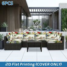 Juego de 1 pieza/2piezas/6piezas/8piezas Funda de Sofá Exterior con Estampado Digital de Acuarela Floral (Solo Funda de Sofá, Body del Sofá No Incluido) Protege Muebles de Sofá Decoración del Hogar Lavable a Máquina Funda de Cojín de Patio con Cierre de Banda Elástica, Funda de Cojín de Asiento de Sofá Exterior, Funda de Sofá de Patio, Funda de Muebles de Patio, Funda de Protección de Muebles de Sala de Estar, Adecuada para Cojines de Sofá de Jardín, Parque, Interior y Exterior, Sofá Seccional y Sillones - Multicolor - Ver 9