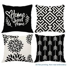 MEMNUN 4件裝米色黑色幾何大麗花枝葉「Home Sweet Home」文字印花圖案抱枕套 [不含枕芯]，17.7*17.7in(45*45cm)/19.69*19.69in(50*50cm)/15.75*15.75in(40*40cm) [單面印花] 極簡現代風聚酯纖維靠墊套 房間裝飾、家居裝飾、臥室裝飾 適用於沙發、床、客廳、臥室、汽車、辦公室、酒店裝飾 粉色抱枕套 四季適用 送給家人和朋友的完美禮物 - 彩色 - 查看 13