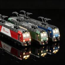 1 pieza Modelo de tren de simulación de escena, hecho de aleación, con sonido y luz simulados, pantógrafo elevable, deslizamiento inercial, adecuado para juguetes infantiles/simulación de escena de tren/construcción DIY/regalos de cumpleaños/colección de entusiastas de trenes - Multicolor - Ver 4