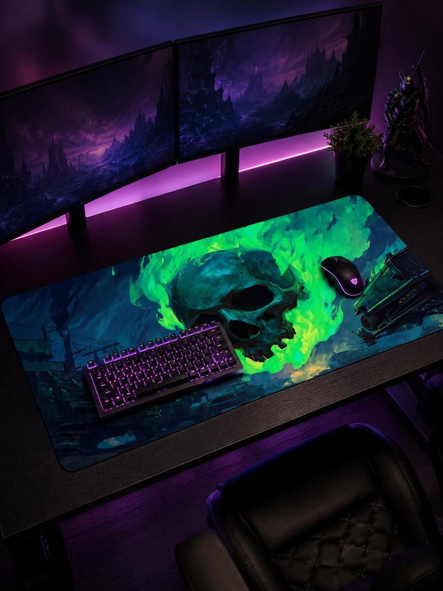 XXL Large Anime Mouse Pad Gaming Desk Mat, Non-Slip Rubber Base Waterproof, Suitable For Computer Office Desk Gaming Players Birthday Holiday Gift Mouse Keyboard Pad - View 1