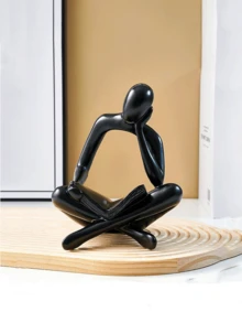 Abstract Reading Sitting Figure Art Decor, Home Study Bookshelf, Office Desk Ornament Decoration - Reading - View 6