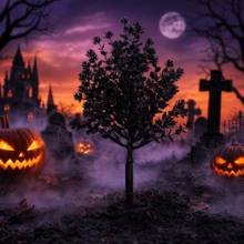 1pc Halloween Black Artificial Plant Stake, Spooky Eucalyptus Branch For Outdoor Garden, Yard And Patio Gothic Decor - Black - View 2