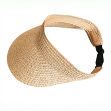 Women's Wide Brim Foldable Ponytail Straw Hat, Portable Beach/Sun Protection Hat For Summer - Multicolor - View 9