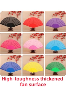 1/10pcs Solid Color Plastic Folding Hand Fan, Portable Clapper Fan, Suitable For Line Dance, Carnival Performance, Foldable Handheld Cooling Fan, Party Wedding Home Decor Gift, Multiple Colors Available - Fan - View 10