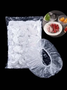 10個/50個/100個/200個/400個/500個 彈性塑膠食物蓋，可調節伸縮碗密封蓋，保鮮廚房膜，混色，用於存放剩菜 - 彩色 - 查看 9