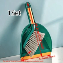1Set Desktop Broom Dustpan Set, Household Small Dustpan, Plastic Soft Bristle Mini Broom And Brush - Multicolor - View 15