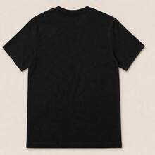 Playera para mujer ojo místico, camiseta estampada manga corta, blusa casual cuello redondo, algodón suave para festival, diario y regalo - Negro - Ver 5