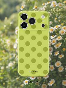GIIPPA 1件清新酪梨綠波點滿版印花設計手機殼，適用於 Phone 17 Pro Max、16 Pro Max、15 Pro Max、14 Pro Max、11/12/13/14/15/16 Pro Max Plus，韓系高端時尚趣味優雅設計，男女皆宜，復活節、婚禮季及生日送女友的完美禮物！ - 橄欖綠 - 查看 7
