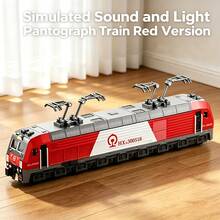1 pieza Modelo de tren de simulación de escena, hecho de aleación, con sonido y luz simulados, pantógrafo elevable, deslizamiento inercial, adecuado para juguetes infantiles/simulación de escena de tren/construcción DIY/regalos de cumpleaños/colección de entusiastas de trenes - Multicolor - Ver 3
