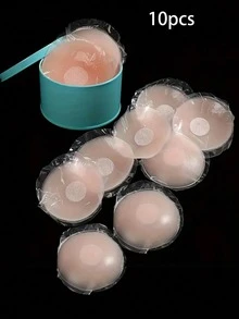 12pcs Silicone Nipple Cover Reusable Women Breast Petals Lift Invisible Bras Pasties Bra Padding Sticker Patch Adhesive Pads(2/10/12pcs) - Multicolor - View 16