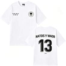 Rap T-Shirt NATOS WAOR 13 2026 Hip-Hop Fashion Retro T-Shirt For Men And Women Summer Print 100% Pure Cotton Casual T-Shirt Y2k - 白色 - 查看 1