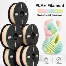 PLA+ 3D Printer Filament 1.75mm, 1.25KG Multicolor Rainbow PLA Plus FDM Filament, Smooth Printing, Helps Reduce Tangling, Low Warping, For Most FDM 3D Printers, Models, Prototypes, Desk Decor & DIY Projects - View 14