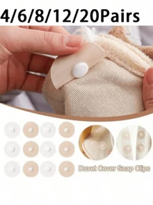 4/6/8/12/20 Pairs Round No-Iron Quilt Fasteners, Needle-Free Design + Snap Buttons + Needle-Free Clips Dual Style, Say Goodbye To Needle Puncture Risk, Suitable For Quilts, Duvet Covers, Bed Sheets, Sofa Cushions, Curtain Blackout Fixing, Multi-Scenario Home Essential Tool, Easy Installation And Removal, Wear-Resistant And Durable, Reusable, Solves Bedding/Soft Decor Displacement And Clutter Pain Points, Suitable As A Gift For 4 Seasons, Random Colors Available - Multicolor - View 13