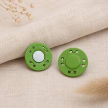 10pcs Colorful Round Magnetic Snap Buttons Set, Sew-On Metal Press Stud Fasteners For Clothes Bags DIY Sewing Accessories Replacement Buckles - 10pcs - View 25