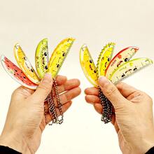 8PCS Fruit-Shaped Acrylic Rulers Includes 8 Beaded Chain, Can Be Hung On Backpacks/Pencil Cases/Stationery Boxes/Keychains, Perfect Small Gift For Classmates, Compact And Portable Measuring Tools - 8PCS - View 11