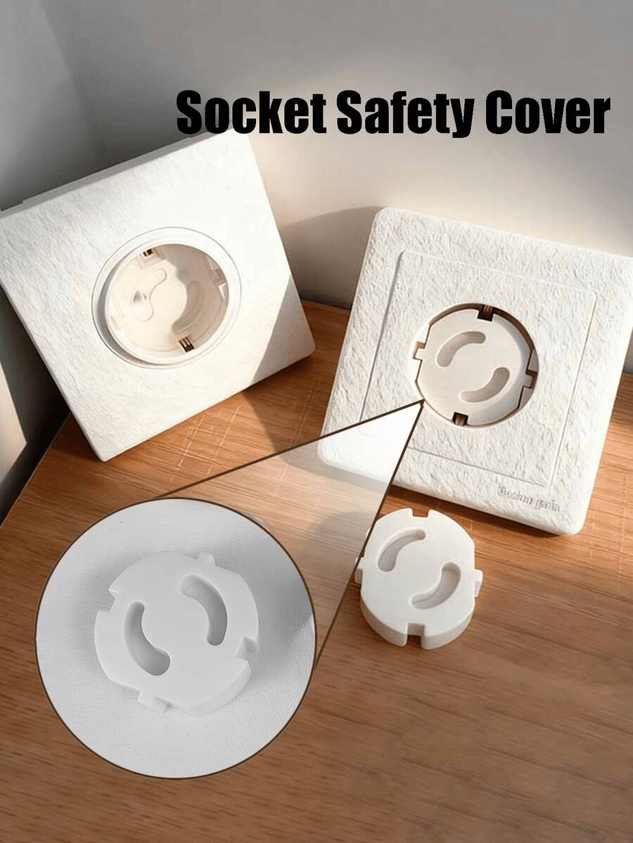 Cubierta de enchufe con reinicio automático estándar europeo, cubierta protectora de enchufe de alimentación impermeable, compatible con enchufes y tomas de corriente europeos, diseño transparente resistente a impactos, proporciona protección de para mascotas y miembros de la familia, adecuado para escuelas, oficinas, residencias y otros diversos lugares - multicolor - Ver 1