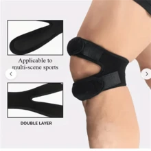Đai xích bánh kép, băng hỗ trợ xương bánh chè, băng quấn nén đầu gối có lỗ hở, băng bảo vệ đầu gối cho bóng rổ, tennis, đạp xe - Một kích thước phù hợp với tất cả - Xem 6