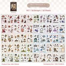 JotBox Alice In Wonderland Fairy Tale PET Sticker Book, Dreamy Wonderland Atmosphere Collage Decoration Creative Sticker Material - Alice's Journey - View 8