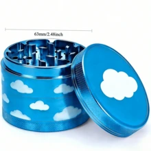 2.5" Skyward Dreams Grinder | Cerulean Clouds Premium Aluminum Grinder, Durable Kitchen Spice, Pepper Grinder - 藍色 - 查看 9