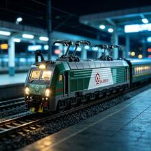 1 pieza Modelo de tren de simulación de escena, hecho de aleación, con sonido y luz simulados, pantógrafo elevable, deslizamiento inercial, adecuado para juguetes infantiles/simulación de escena de tren/construcción DIY/regalos de cumpleaños/colección de entusiastas de trenes - Multicolor - Ver 1