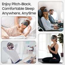 3D Sleep Eye Mask, 3D Contoured Travel Sleep Mask, 100% Blackout, Protects Lashes & Makeup, Adjustable Comfortable Fit, Ultra-Soft Thick Eye Mask For Sleeping, Napping, Travel, Office, Home, Meditation, Spring & Summer Essential - Multicolor - View 3