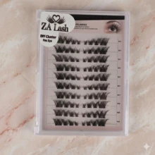 80 Clusters Fox Eye 8-14mm DIY Eyelash Extensions, Voluminous Style, Glue Required - View 5