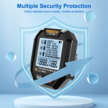 HYTAIS Digital Outlet Tester, GFCI RCD Socket Detector, Voltage Display, Universal US/EU/UK Plug, Tests Live/Neutral/Ground Wiring, 60-250V AC, Home And Office Electrical Safety Inspection Tool - Multicolor - View 6