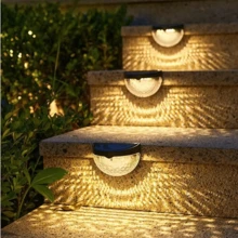 2/4/6pcs Solar Fence Lights, Solar Deck Lights, Solar Wall Lights, Solar Wall Mounted Outdoor Waterproof Fence Lights, LED Lights, Suitable For Garden, Home, Patio, Yard, Garage, Camping, Stair Lighting, Birthday, Halloween, Christmas Party Decoration Gifts (Black - Warm Light) - Black-warm Light - View 11
