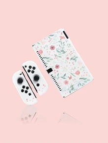 Funda protectora con estampado floral y bolsa de almacenamiento compatible con consola de juegos Switch, compatible con New Switch 2 (2025), NS 2nd Gen/Switch OLED, mejor regalo compatible con jugadores de Switch, regalo de San Valentín/romántico - Multicolor - Ver 4