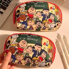 1 pieza Estuche para lápices de gran capacidad de Snoopy, Estuche para lápices con forma de lápiz/Estuche para lápices con estampado de dibujos animados, Bolsa para lápices de papelería, Bolsa de almacenamiento misceláneo, Suministros escolares, Bolsa para lápices, Mochila, Perfecto para volver a la escuela, Estuche para lápices perfecto para volver a la escuela - A - Ver 6