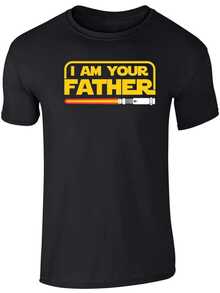 Iconic Science Fiction Phrase With Red  And Yellow Lettering, Perfect For Fans On A Men's T-Shirt - 黑色 - 查看 1