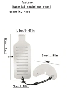 Fechadura de segurança portátil de 1/2/3/4 peças, fechadura de porta portátil ajustável para casa, hotel, apartamento, dormitório, privacidade e segurança extras, prata - Prata - Ver 13
