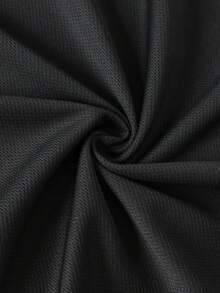 Chaleco cuello redondo con gráficos y letras, holgado para estilo veraniego - Negro - Ver 5