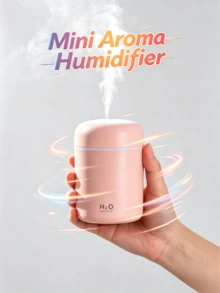 300ml Capacity Color Humidifier, Portable Plug-In USB, Cold Fog Function And Bright Ambient Light, Home Decoration Aromatherapy Diffuser. Suitable For Cars, Bedrooms, Living Rooms, And Offices, Used For Daily Air Humidification And Anti Drying. - 多色 - 查看 2