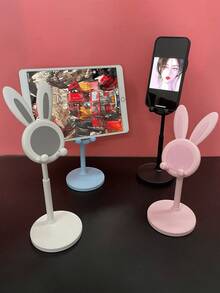 1/2 Packs Desktop Accessories, Cute Cartoon Rabbit Desktop Phone Stand, Universal Adjustable Telescopic Lifting Stand For Students, Desktop Accessories, Suitable For Living Room, Bedroom And Other Home Scenarios, Convenient For Life - Multicolor - View 6