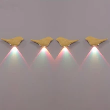 1個感應式小夜燈，USB充電式磁吸壁燈，無線三色可調氛圍燈。適用於床頭、客廳、臥室、走廊、浴室及飯店牆面照明。完美的節日禮物。 - 小鳥壁燈 - 查看 12