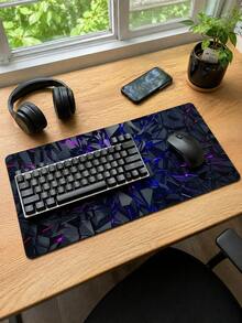 Extra Large Gaming Desk Mat And Mouse Pad - Neon Purple & Black Futuristic Design, Non-Slip Rubber Base, Smooth Surface, Suitable For Computer, Office, Gaming Environment - Ideal Gift For Gamers, Christmas, Halloween Gift - Suitable For Mouse And Trackball, Electronics > Computer & Office Supplies > Mouse Pads & Wrist Rests > Mouse Pads - Fission a - View 10