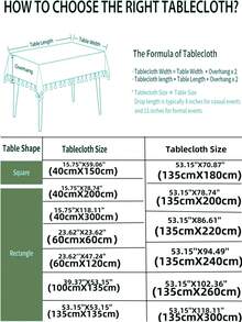 1pc Rectangular Plaid Tablecloth, Digital Print Buffalo Check Washable Tablecloth, Suitable For Outdoor Picnic, Living Room, Kitchen And Holiday Dinner, Beige And White Rectangular Tablecloth - Light Green - View 9
